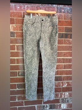 Seven 7 Leopard Print Jeans in Beige and Black